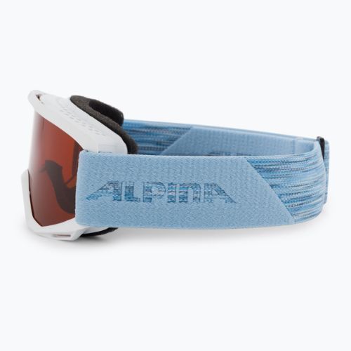 Gogle narciarskie dziecięce Alpina Piney white/ skyblue matt/ orange