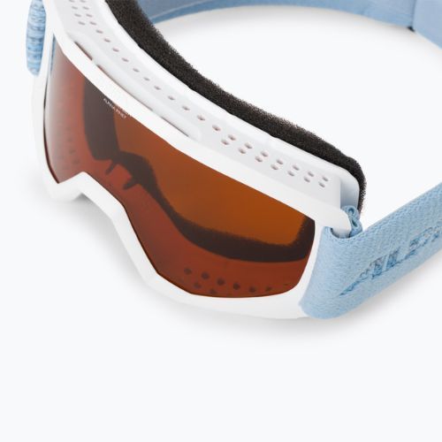 Gogle narciarskie dziecięce Alpina Piney white/ skyblue matt/ orange