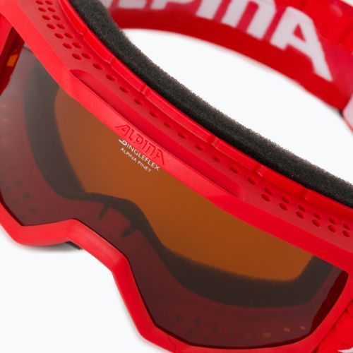 Gogle narciarskie dziecięce Alpina Piney red matt/ orange