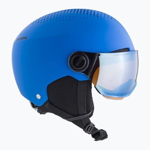 Kask narciarski dziecięcy Alpina Zupo Visor Q-Lite blue matt