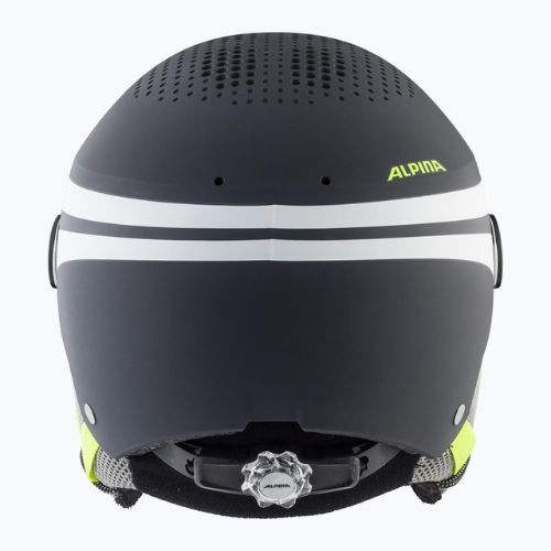 Kask narciarski dziecięcy Alpina Zupo Visor Q-Lite charcoal/neon matt