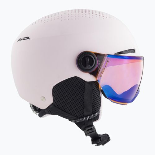 Kask narciarski dziecięcy Alpina Zupo Visor Q-Lite rose matt