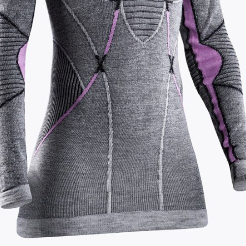 Longsleeve termoaktywny damski X-Bionic Apani 4.0 Merino black/grey/pink