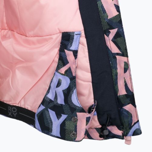 Kurtka snowboardowa dziecięca ROXY Jet Ski true black sunbeam lettering