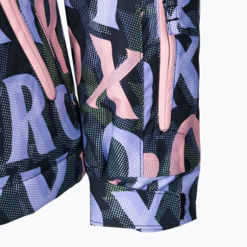 Kurtka snowboardowa dziecięca ROXY Jet Ski true black sunbeam lettering