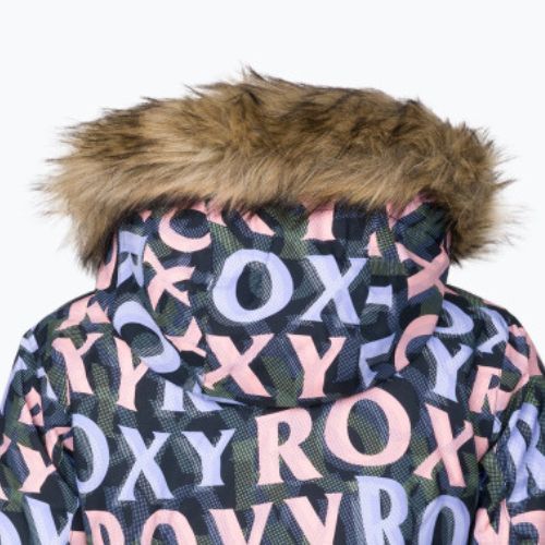 Kurtka snowboardowa dziecięca ROXY Jet Ski true black sunbeam lettering