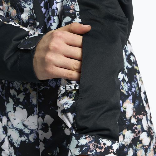 Kurtka snowboardowa damska ROXY Jetty Block true black black flowers
