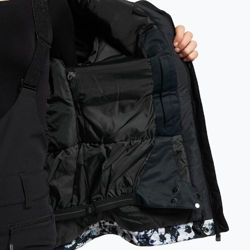 Kurtka snowboardowa damska ROXY Jetty Block true black black flowers