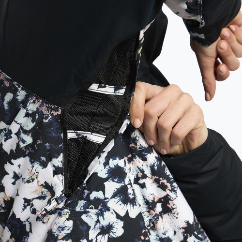 Kurtka snowboardowa damska ROXY Jetty Block true black black flowers