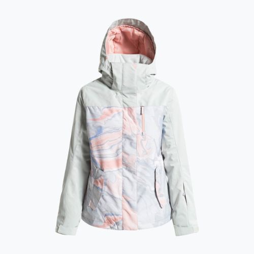 Kurtka snowboardowa damska ROXY Jetty Block gray violet marble