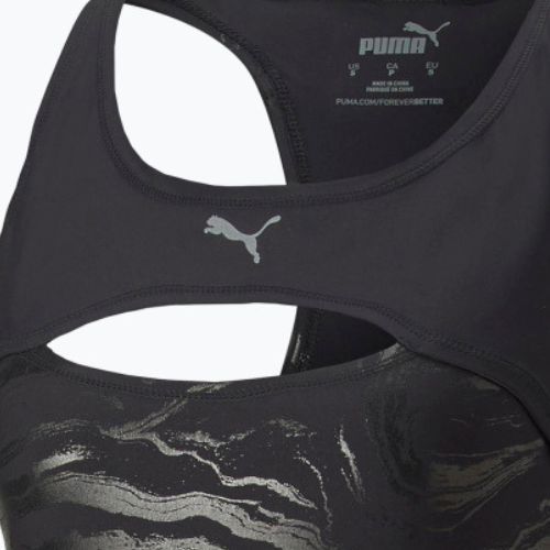 Top do biegania damski PUMA Run Ultraform AOP Crop Koszulka puma black/sunset glow