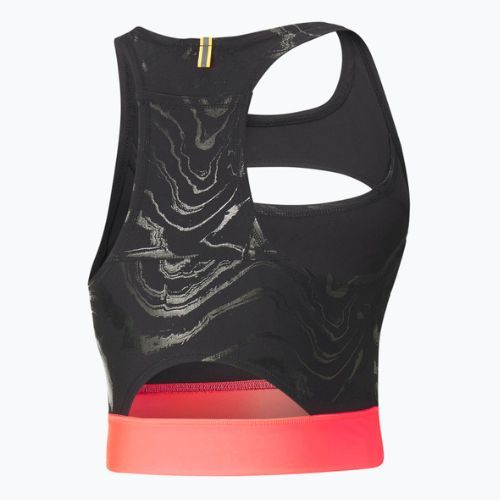 Top do biegania damski PUMA Run Ultraform AOP Crop Koszulka puma black/sunset glow