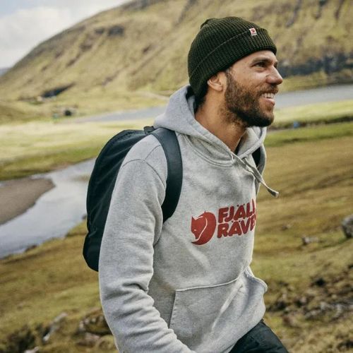 Bluza męska Fjällräven Logo Hoodie grey/melange