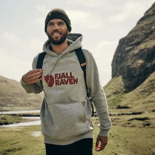 Bluza męska Fjällräven Logo Hoodie grey/melange