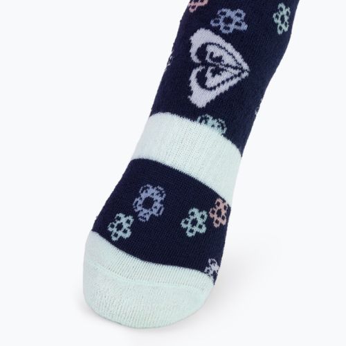 Skarpety snowboardowe dziecięce ROXY Frosty medieval blue neo logo