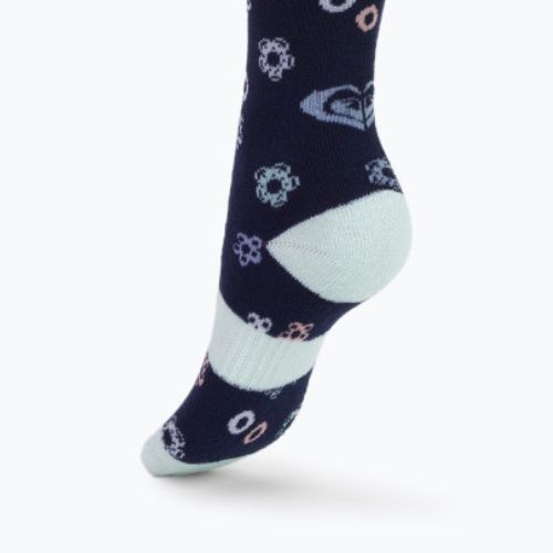 Skarpety snowboardowe dziecięce ROXY Frosty medieval blue neo logo