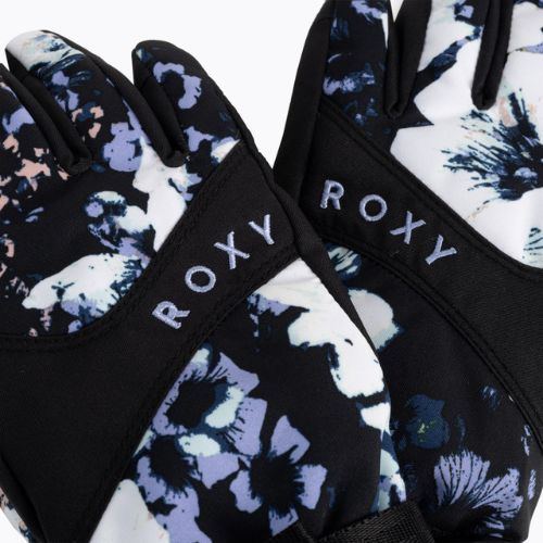 Rękawice snowboardowe dziecięce ROXY Jetty true black black flowers