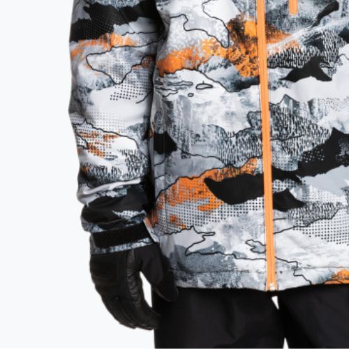 Kurtka snowboardowa męska Quiksilver Morton shocking orange paint the moun