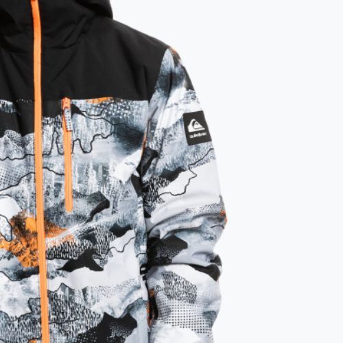 Kurtka snowboardowa męska Quiksilver Morton shocking orange paint the moun