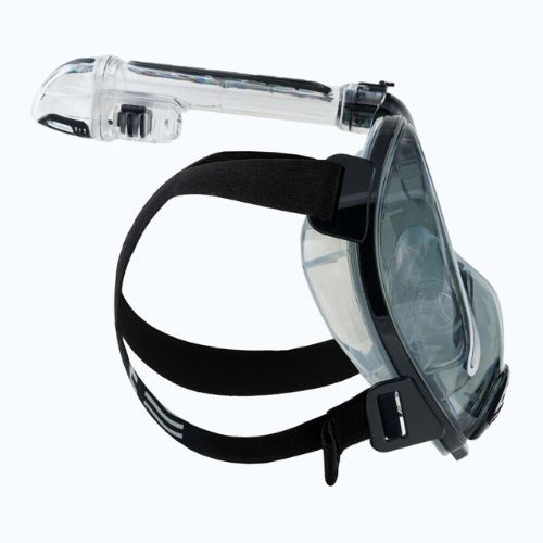 Maska pełnotwarzowa do snorkelingu Cressi Duke Dry Full Face clear/black smoke