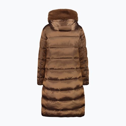 Płaszcz puchowy damski CMP 32K3086F Coat Fix Hood camel