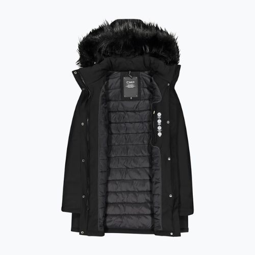 Płaszcz przeciwdeszczowy damski CMP 32K3196F Coat Zip Hood nero