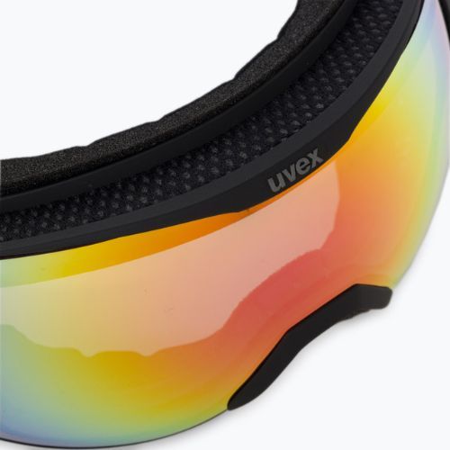 Gogle narciarskie UVEX Downhill 2100 V black matt/mirror rainbow variomattic/clear