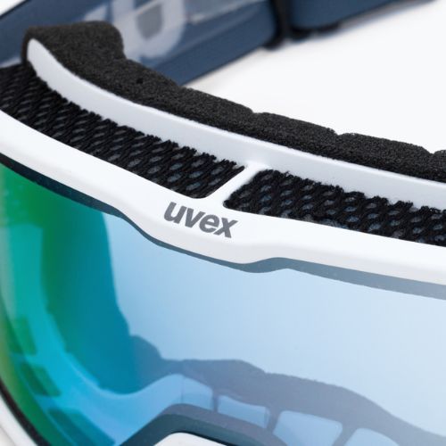 Gogle narciarskie UVEX Elemnt FM white mat/mirror silver blue