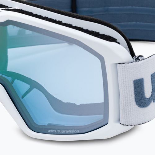 Gogle narciarskie UVEX Elemnt FM white mat/mirror silver blue