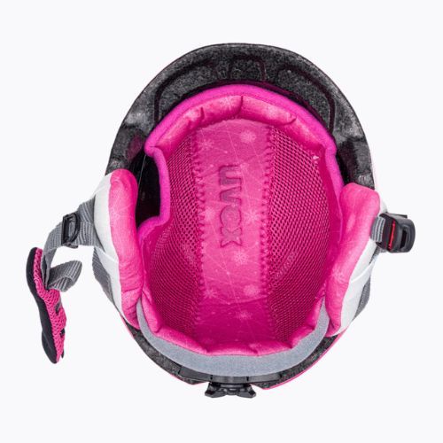 Kask narciarski dziecięcy UVEX Manic pink penguin