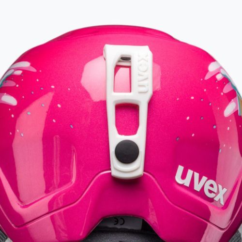 Kask narciarski dziecięcy UVEX Manic pink penguin