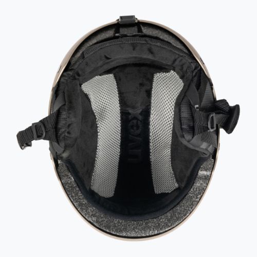 Kask narciarski UVEX Wanted Soft gold silver stripes mat