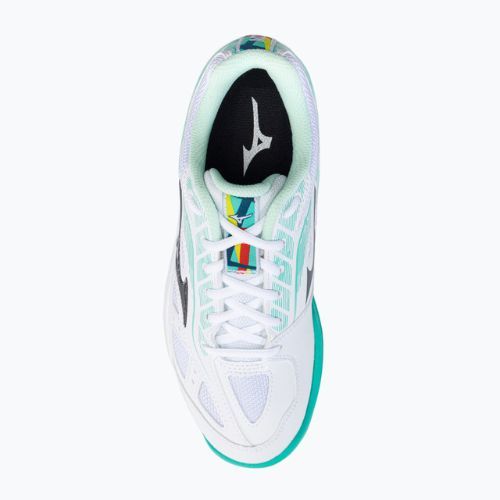 Buty do tenisa damskie Mizuno Break Shot 3 AC biało-zielone 61GA212623
