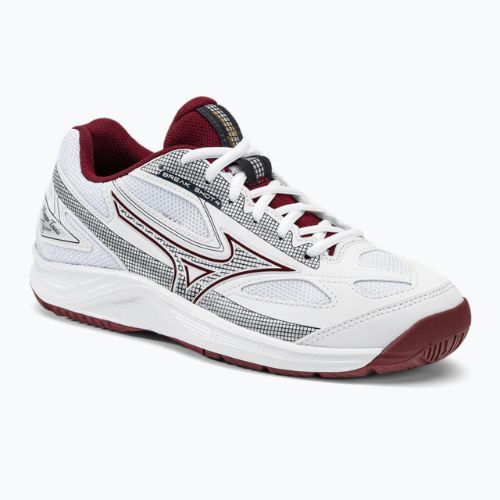 Buty do tenisa damskie Mizuno Break Shot 4 AC white/ cabernet/ papyrus