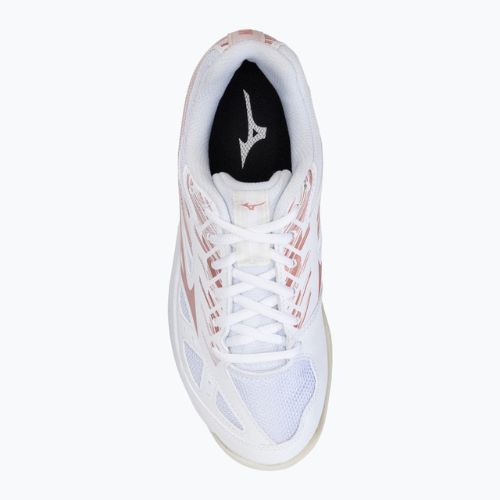 Buty do piłki ręcznej dziecięce Mizuno Stealth Star C białe X1GC2107K36