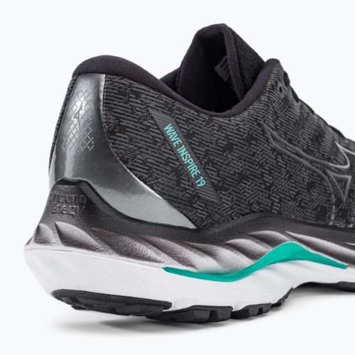 Buty do biegania męskie Mizuno Wave Inspire 19 black/ metallic gray/ bisgreen