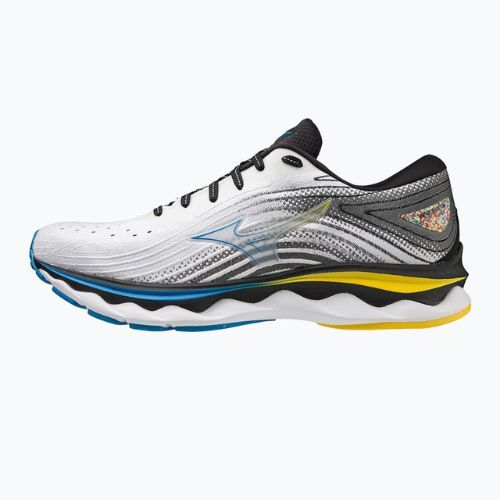 Buty do biegania męskie Mizuno Wave Sky 6 white/cyber yellow/infigo bunting