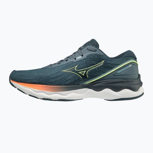 Buty do biegania męskie Mizuno Wave Skyrise 3 smoke blue/ neo lime/ neon flame