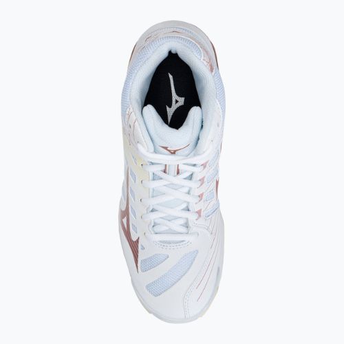 Buty do siatkówki damskie Mizuno Wave Voltage Mid białe V1GC216536