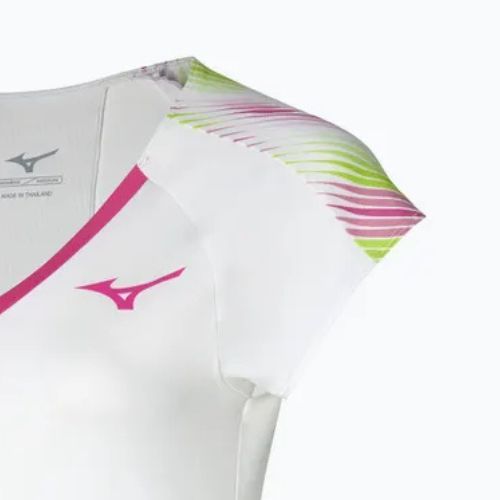 Koszulka tenisowa damska Mizuno Printed Tee biała 62GAA20198