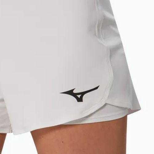 Spodenki tenisowe damskie Mizuno Flex Short białe 62GBA21501