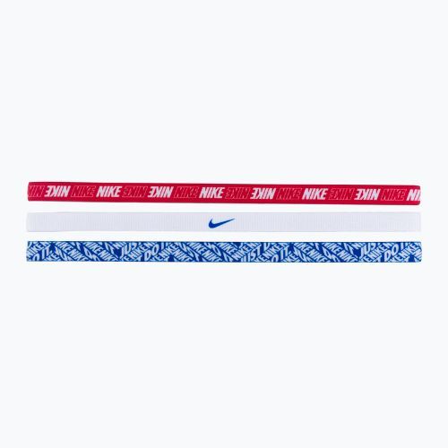 Opaski na głowę Nike Printed Headbands 3 szt. game royal/white/university red