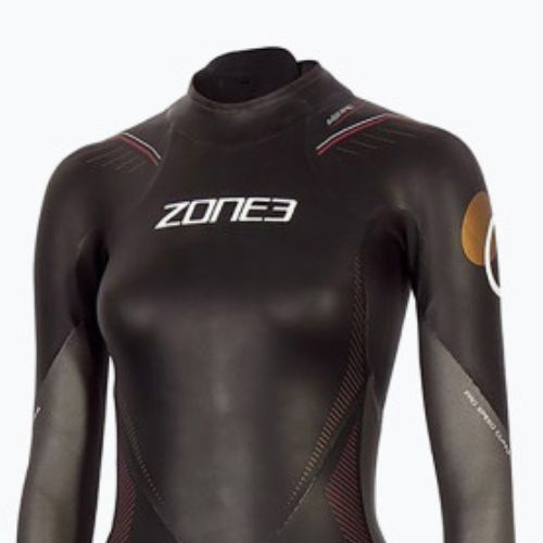 Pianka triathlonowa damska ZONE3 Thermal Aspire black/grey/gold/red