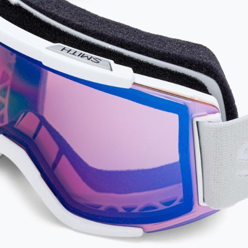 Gogle narciarskie Smith Squad white vapor/chromapop photochromic rose flash