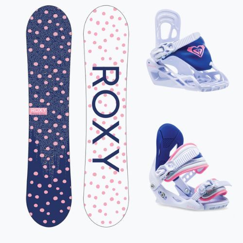 Deska snowboardowa dziecięca ROXY Poppy Package + wiązania