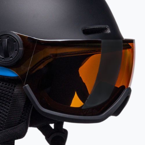 Kask narciarski dziecięcy Salomon Grom Visor Jr black/tonic orange