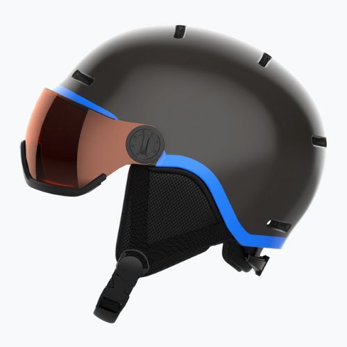 Kask narciarski dziecięcy Salomon Grom Visor Jr black/tonic orange