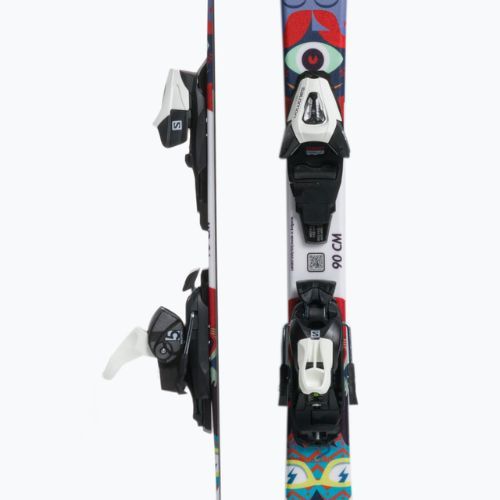 Narty zjazdowe dziecięce Salomon T1 XS + wiązania C5 multicolor