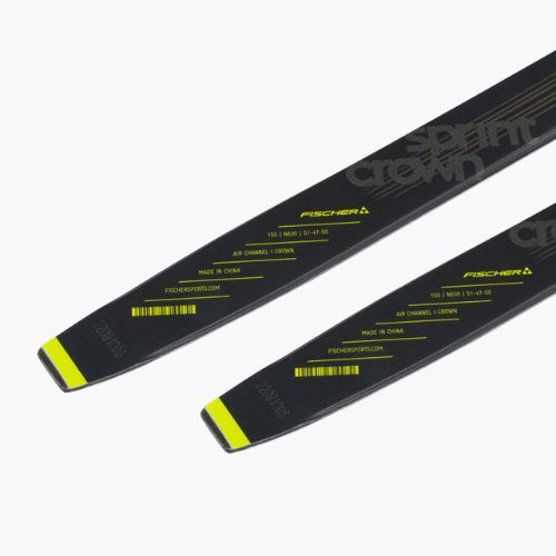 Narty biegowe dziecięce Fischer Sprint Crown + wiązania Tour Step-In black/yellow