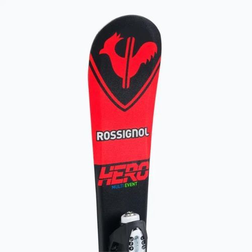 Narty zjazdowe dziecięce Rossignol Hero Pro + wiązania Team 4 GW Black Bulk red